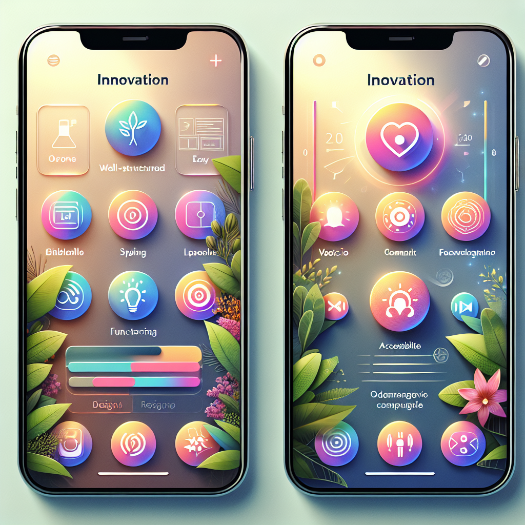 Two mobile app screens showcasing intuitive and accessible user interfaces.