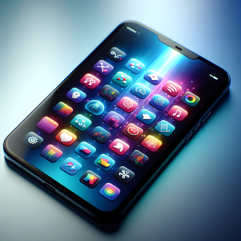 A modern smartphone displaying colorful skill development app icons.