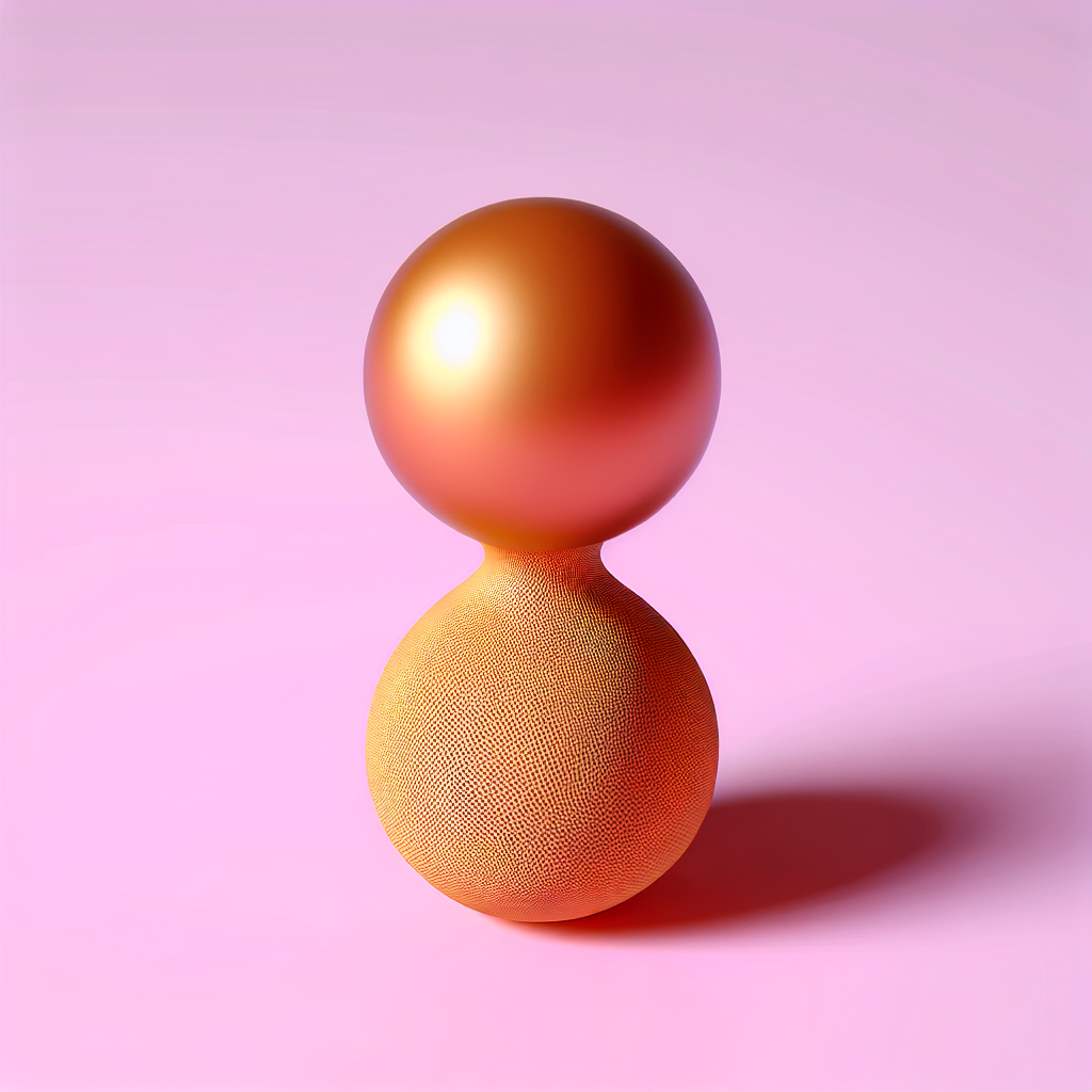 A realistic depiction of a Kegel exercise tool.