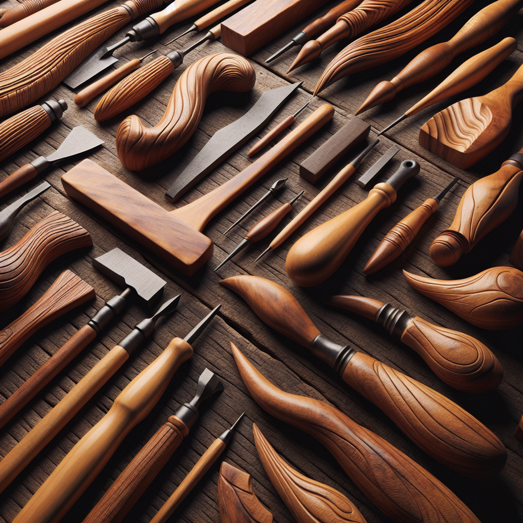 Realistic wooden body sculpting tools