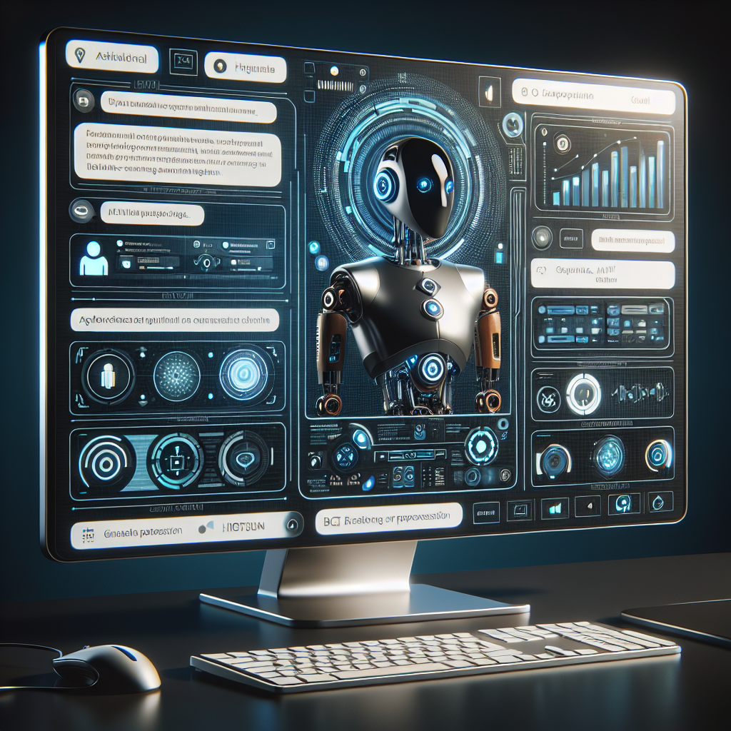 Realistic image of a chatbot interface on a computer screen.
