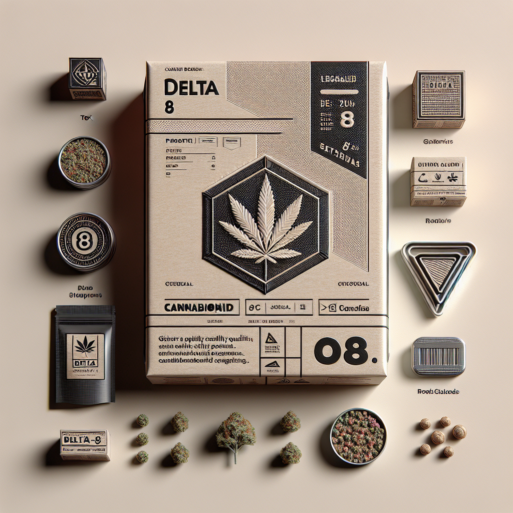 Realistic image of Delta-8 packaging.