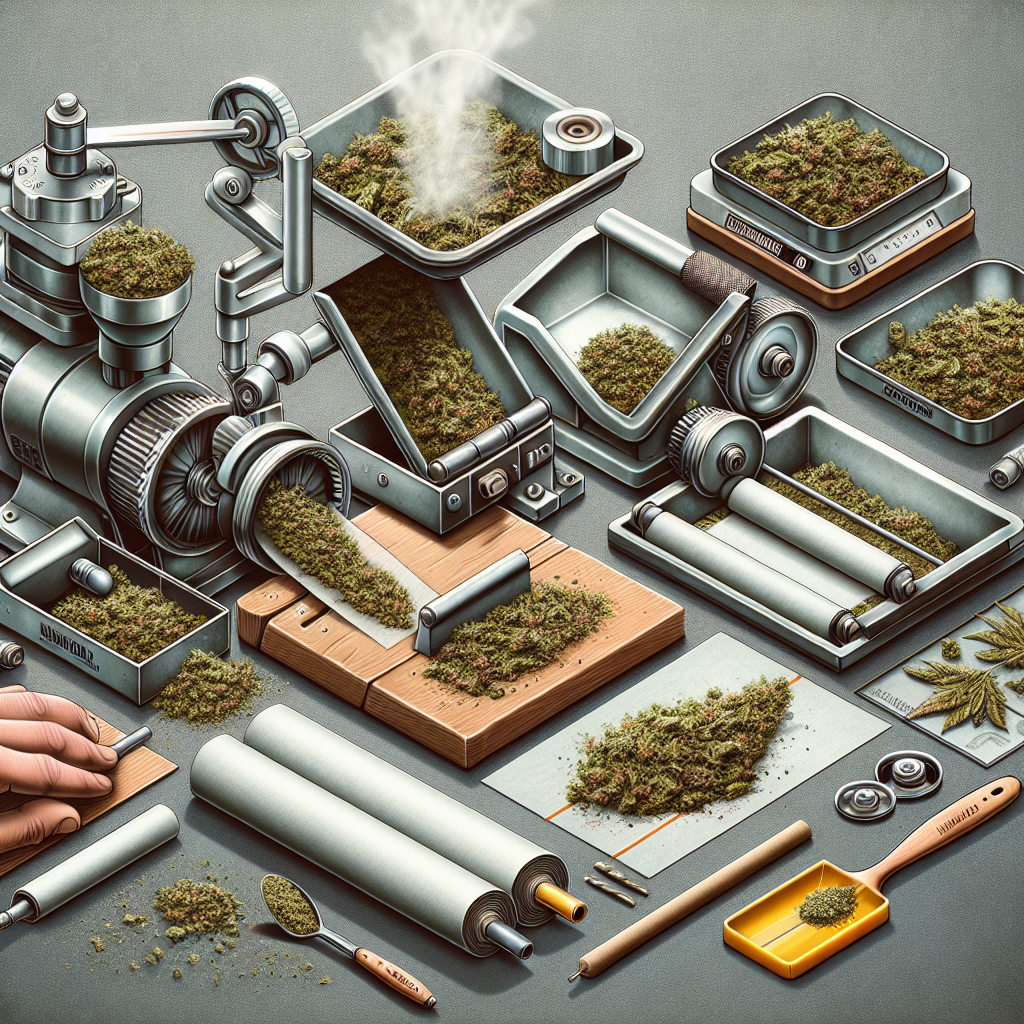 A realistic depiction of a THC-A joint manufacturing process.