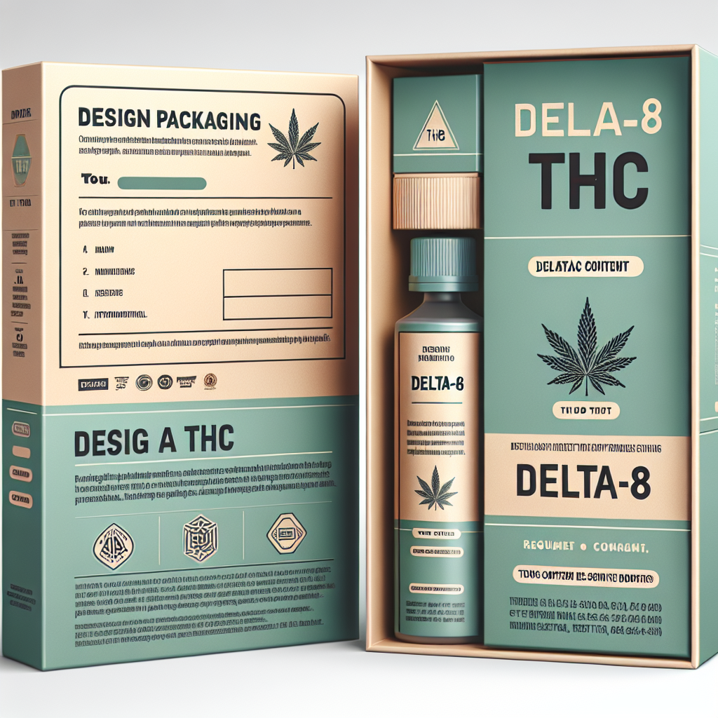 Delta-8 THC product packaging displayed realistically.