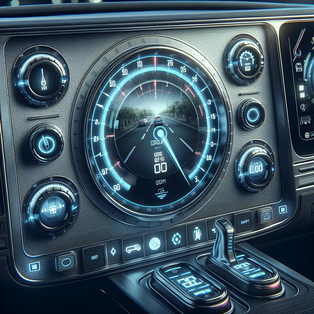 An illustration of a tire pressure monitoring system on a vehicle dashboard.