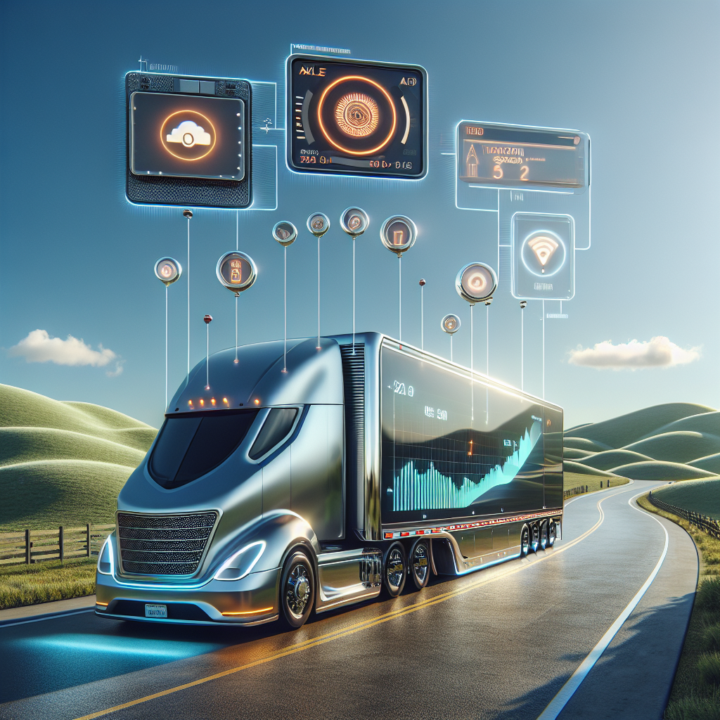 A smart trailer with advanced monitoring systems in a safe environment.