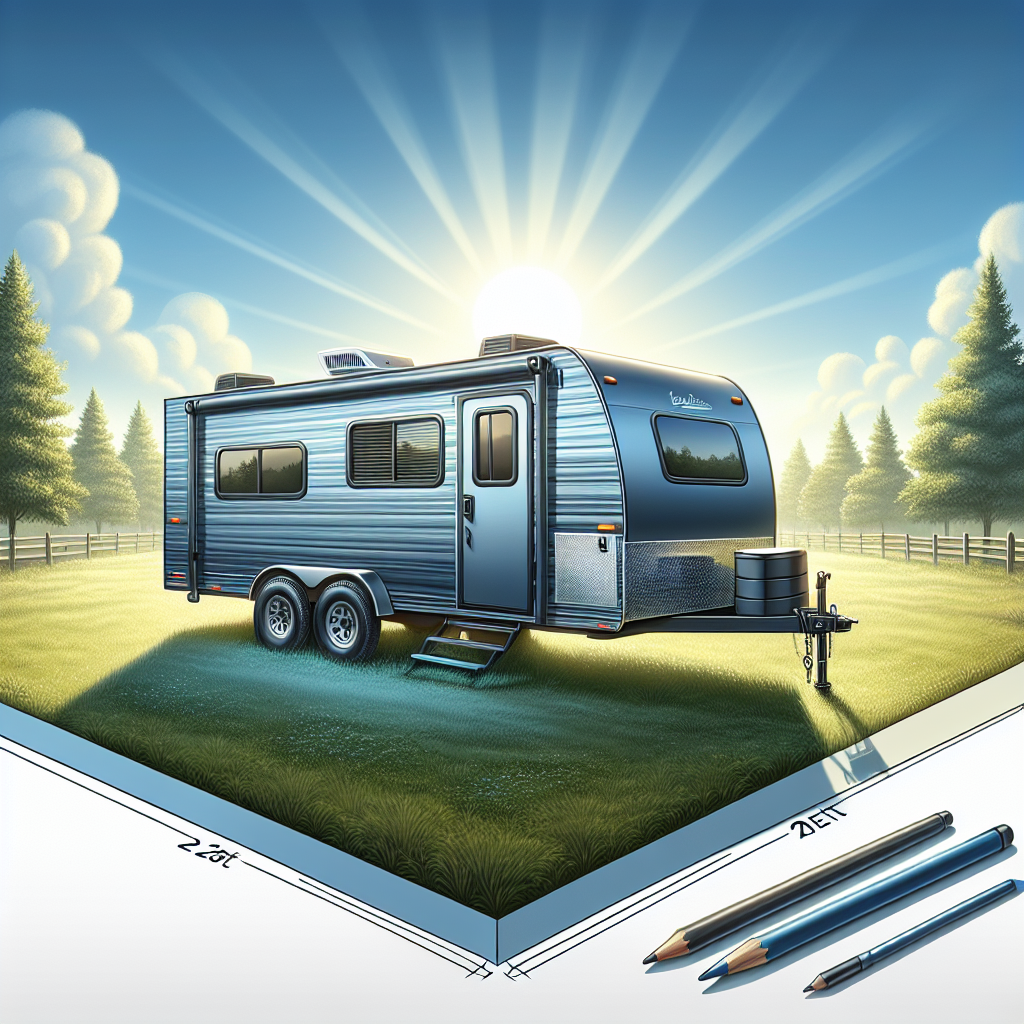 A secure modern trailer in an outdoor setting, featuring advanced security measures.
