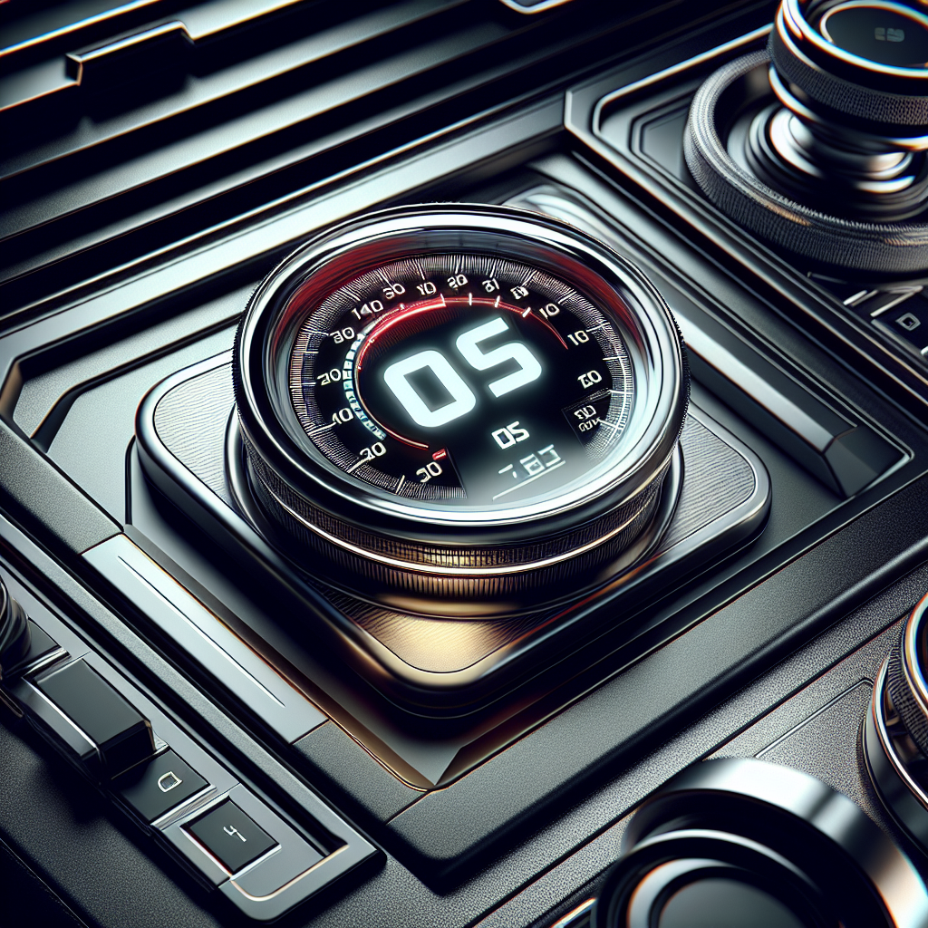 Close-up of a Tire Pressure Monitoring System gauge on a vehicle dashboard.