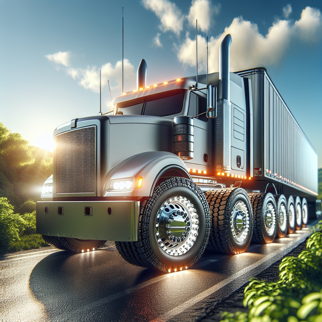 A commercial trailer with tires and a Tire Pressure Monitoring System.
