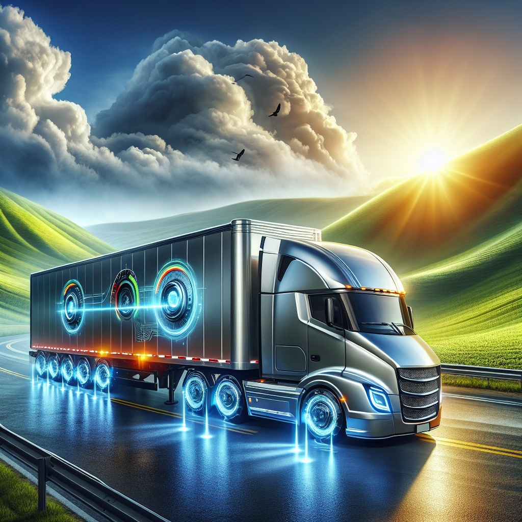 A trailer parked on a scenic road, highlighting the importance of TPMS sensors.
