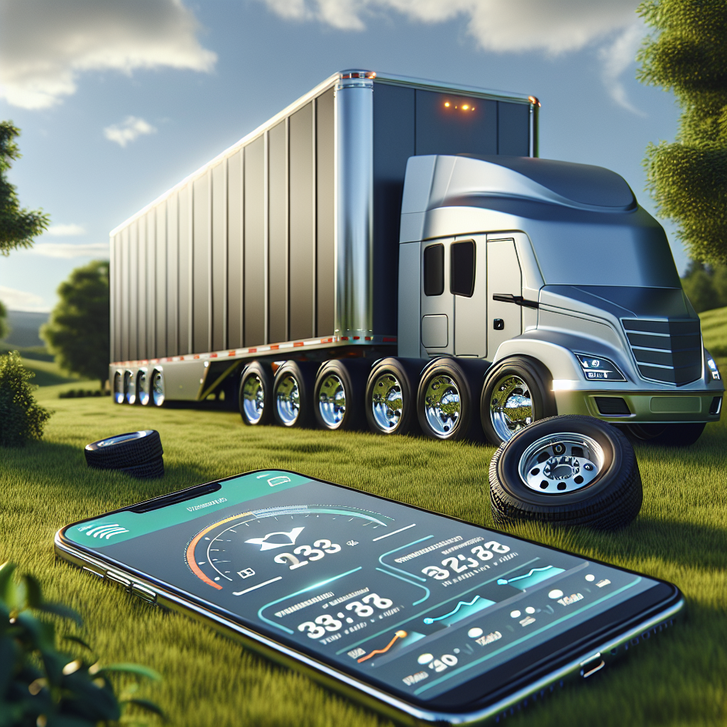 A modern wireless trailer showcasing TPMS technology in an outdoor setting.