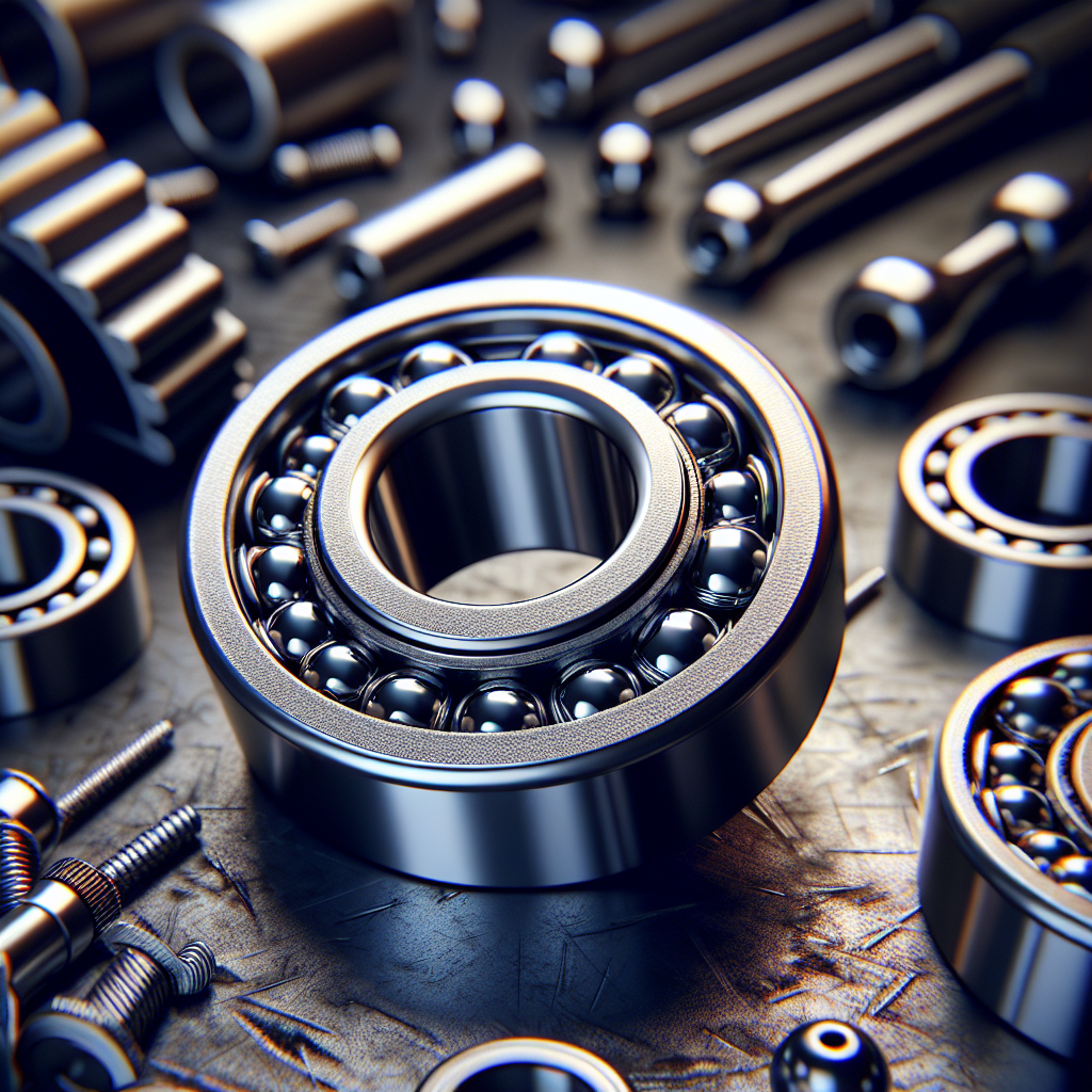 Close-up of detailed trailer bearings in a workshop setting.
