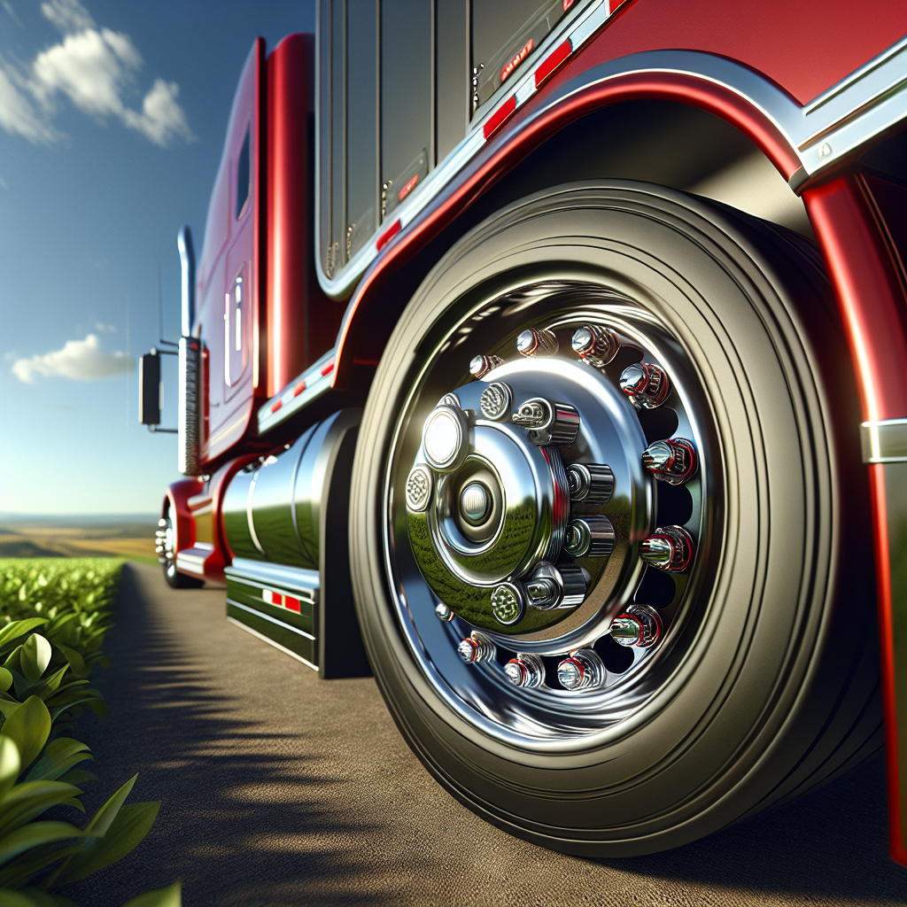 A trailer with a Tire Pressure Monitoring System on a sunny day.