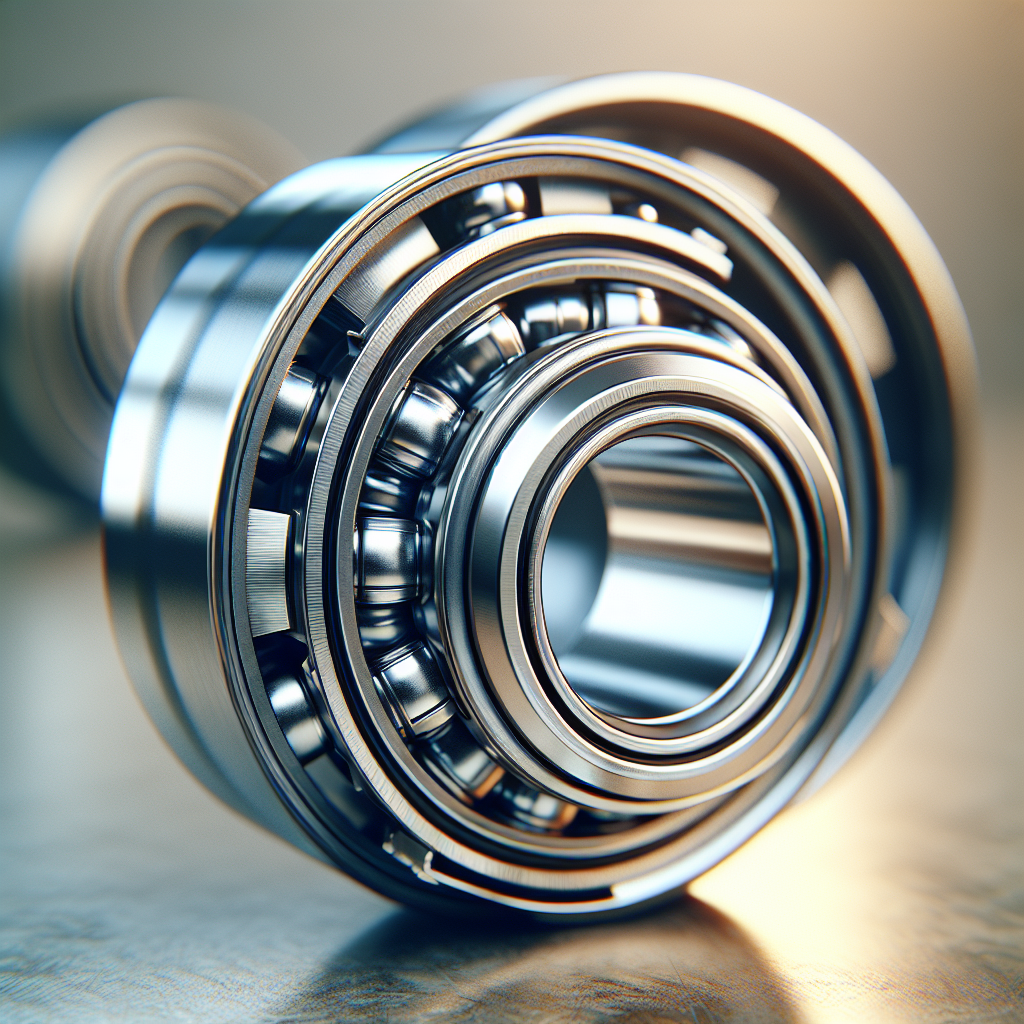 Close-up of a disassembled trailer wheel bearing, highlighting its intricate details.