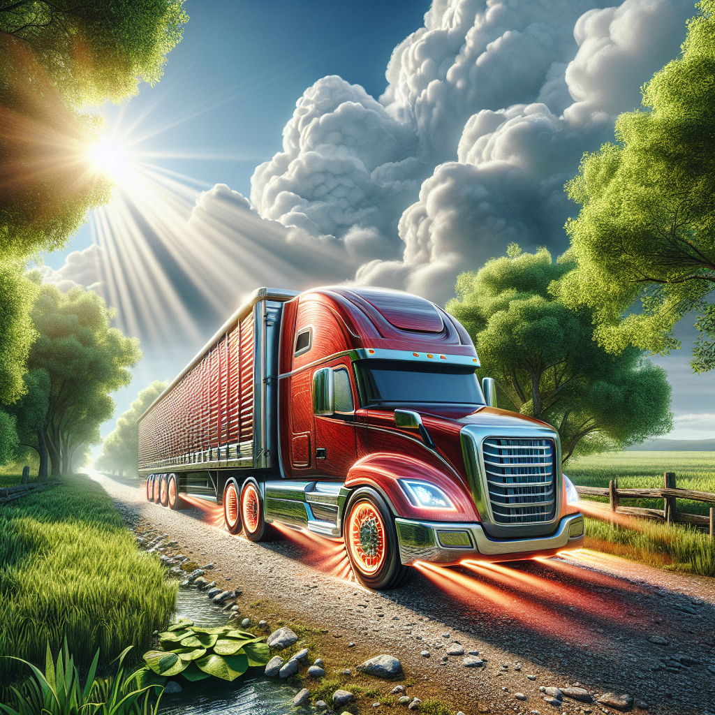 A trailer on a country road emphasizing tire temperature maintenance.