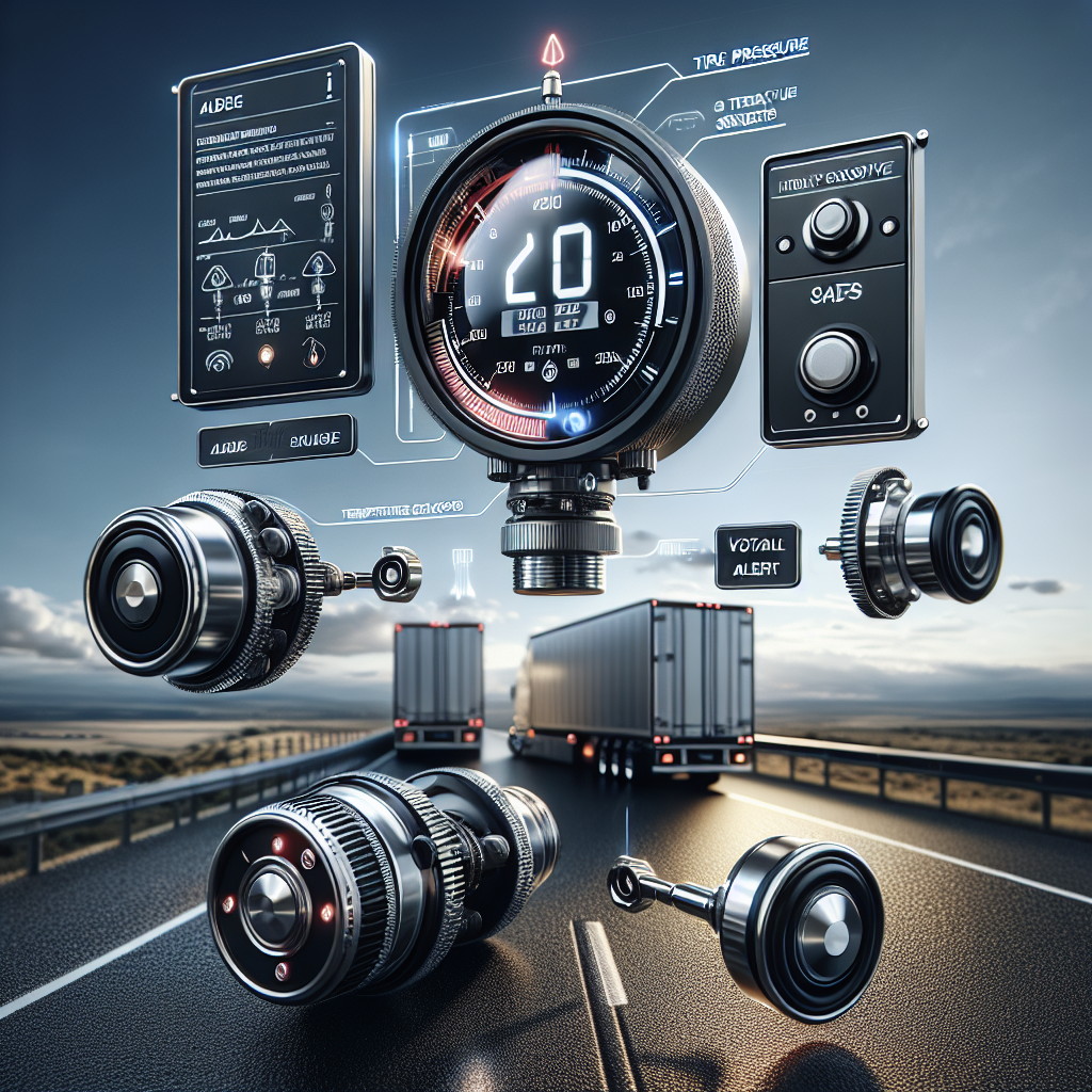 A tire pressure monitoring system for trailers with digital display and components.