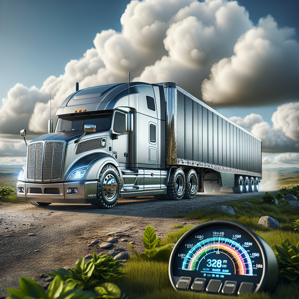 A trailer with a tire monitoring system in an outdoor setting.