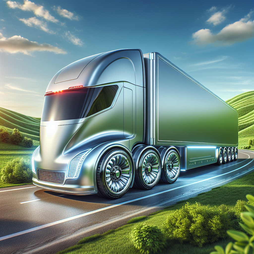 A trailer with visible tire pressure monitors parked on a scenic highway.