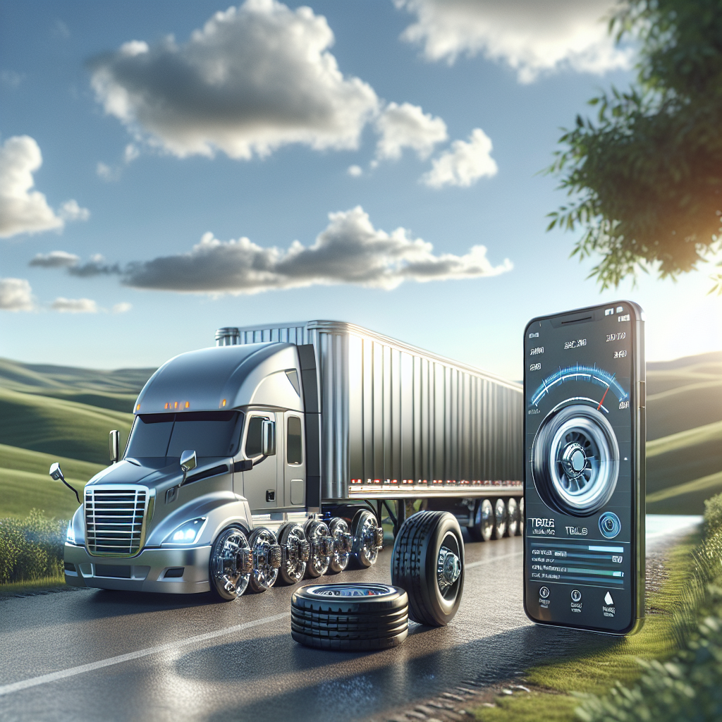 A trailer with a Tire Pressure Monitoring System in a natural setting.