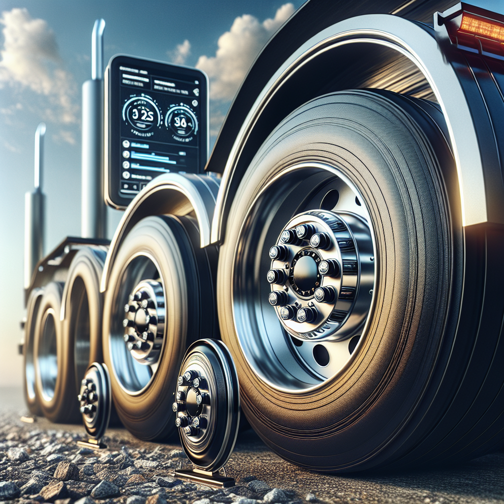 An Individual Trailer TPMS system with trailer tires and sensors.