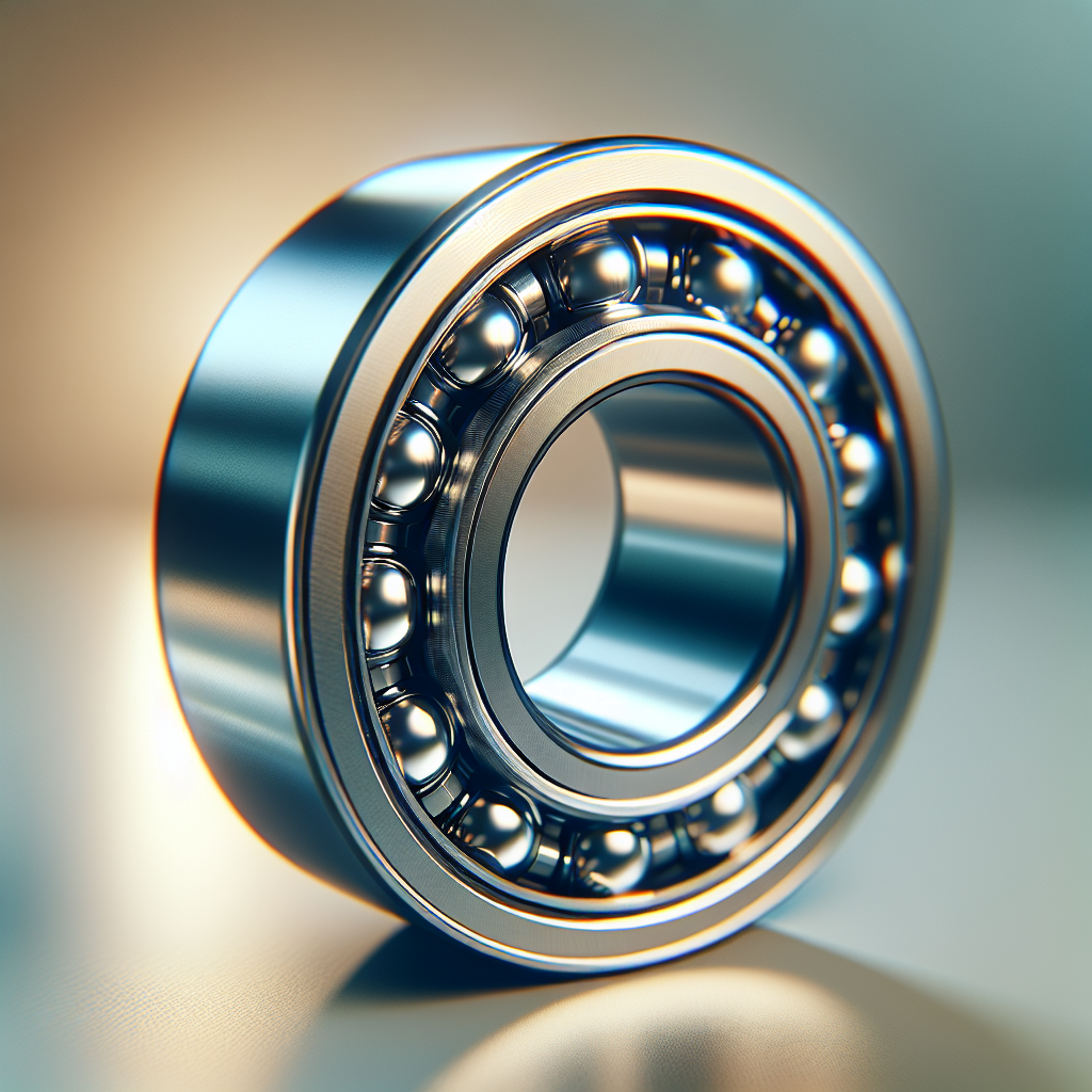 A close-up view of a detailed wheel bearing showcasing its components.