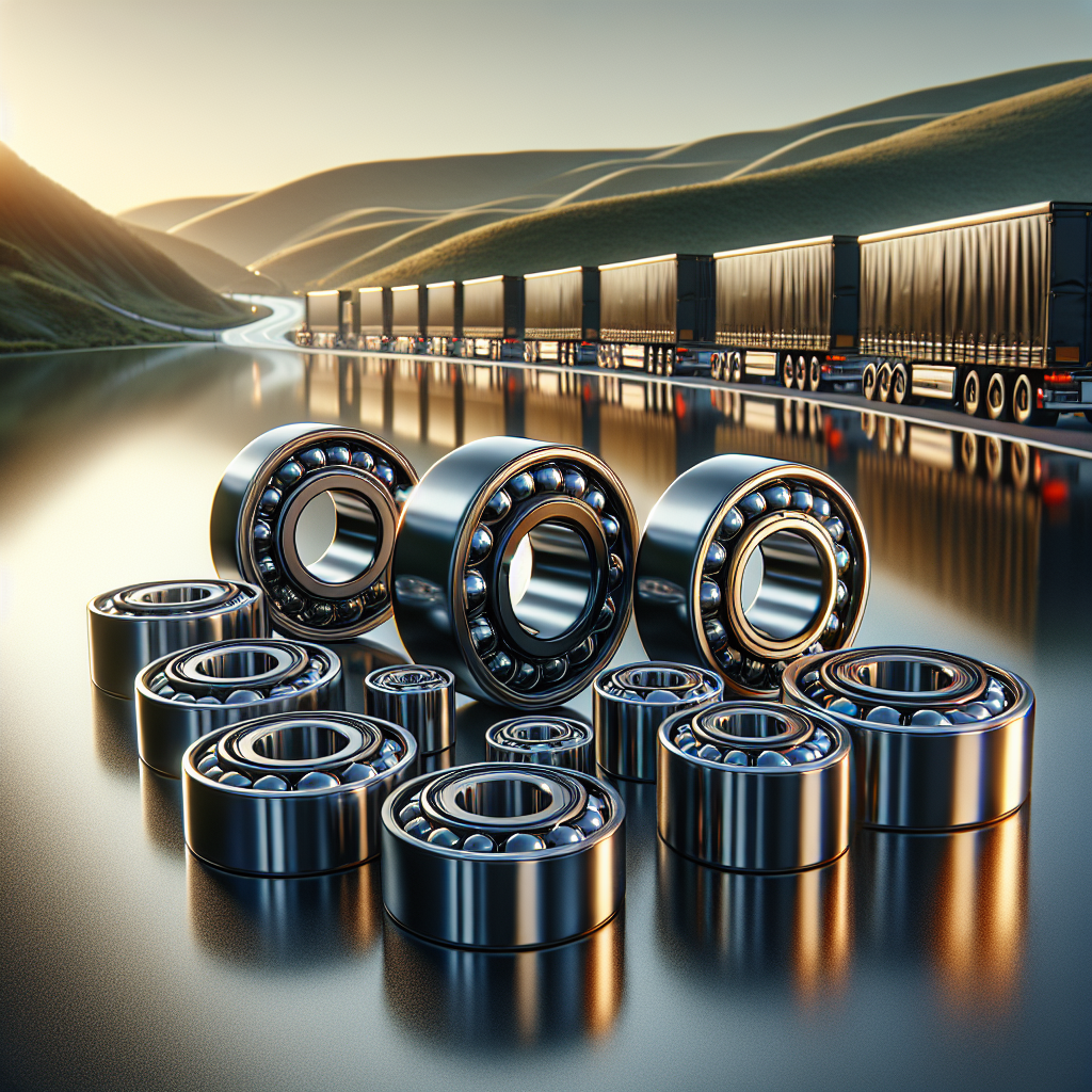 High-quality trailer wheel bearings on a reflective surface.