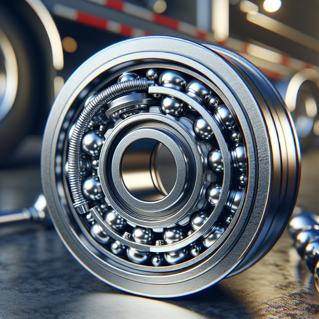 A close-up image of a trailer wheel bearing.