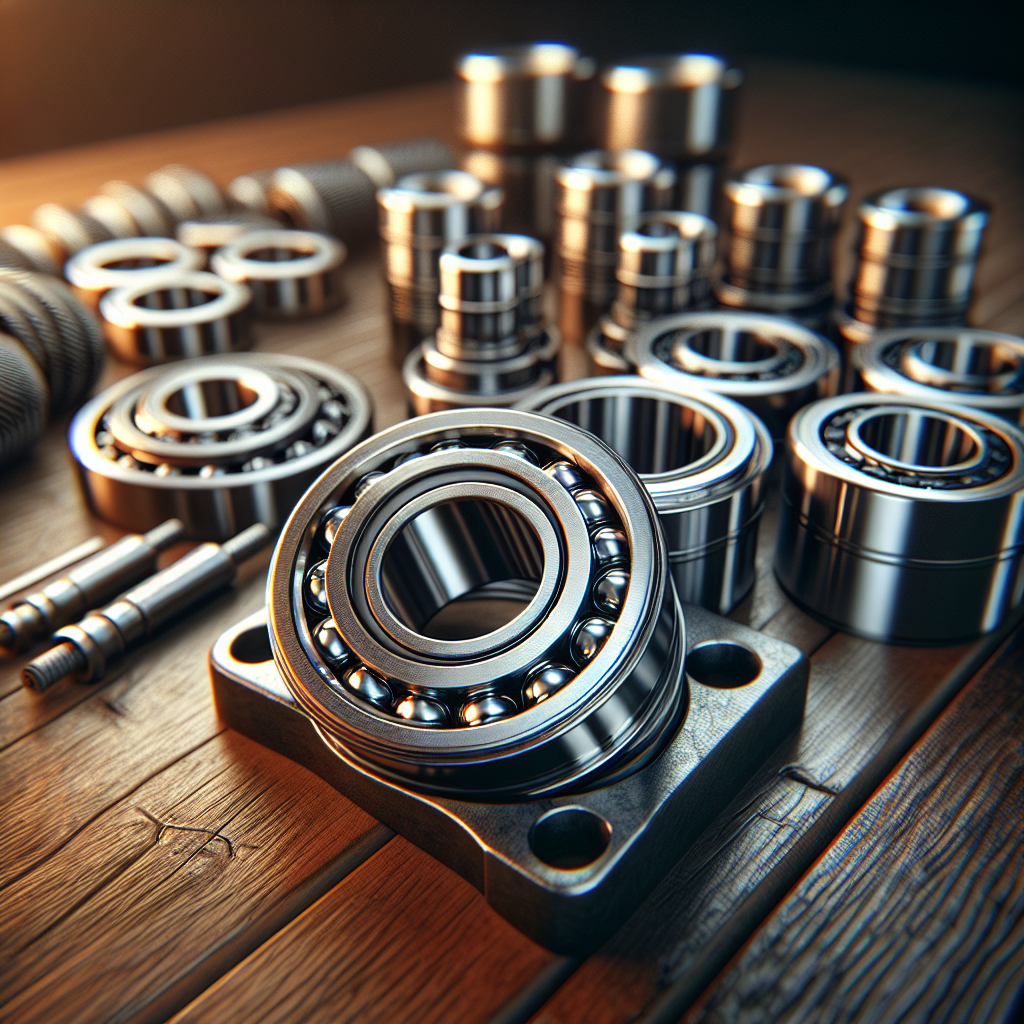 A close-up view of a trailer wheel bearing assembly on a workbench.