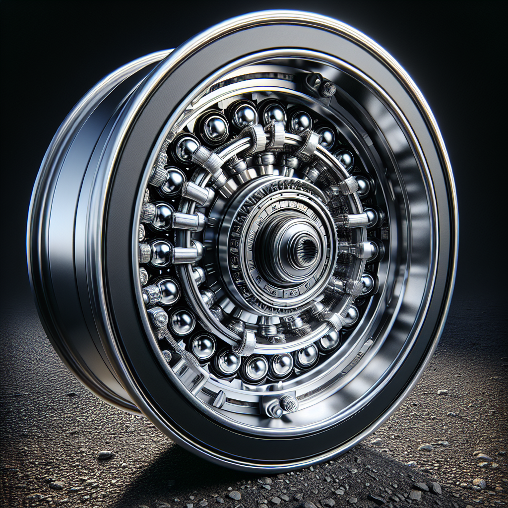 A close-up image of a trailer wheel assembly highlighting the wheel bearing.