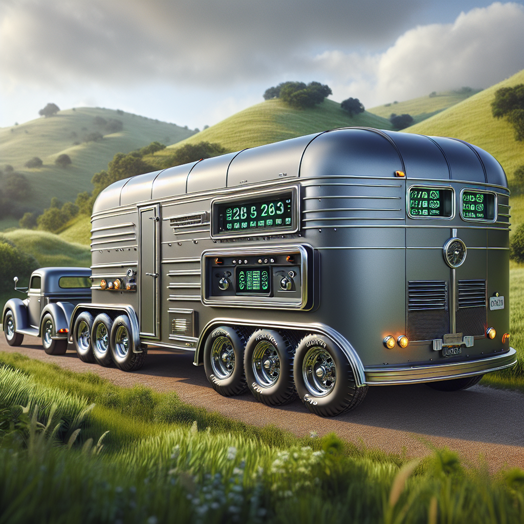 A trailer showcasing a Tire Pressure Monitoring System in a scenic landscape.