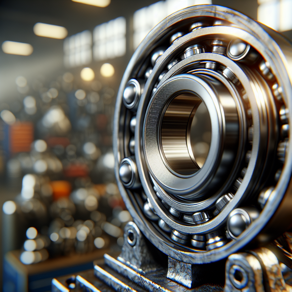 Close-up of a trailer wheel bearing illustrating play and wear.