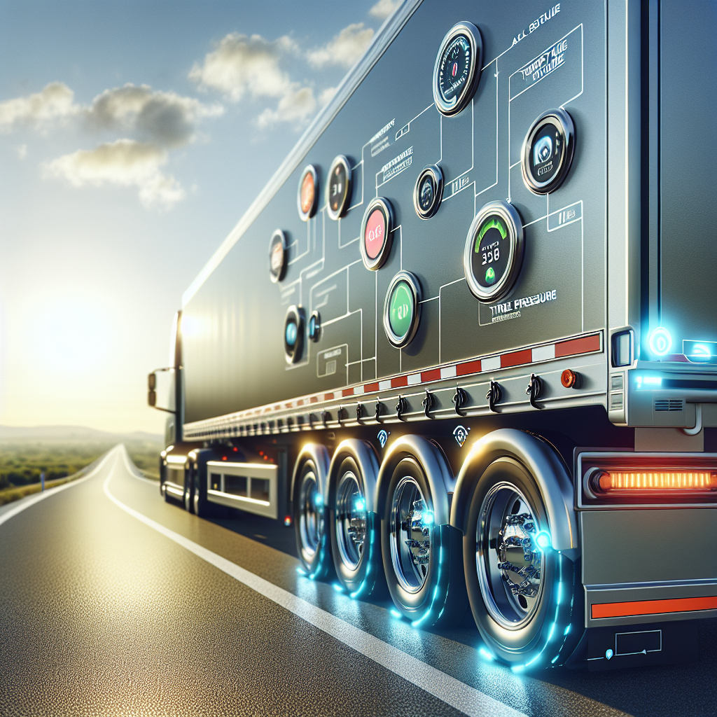 A safety monitoring system in a trailer setting with visible sensors and a GPS backdrop.