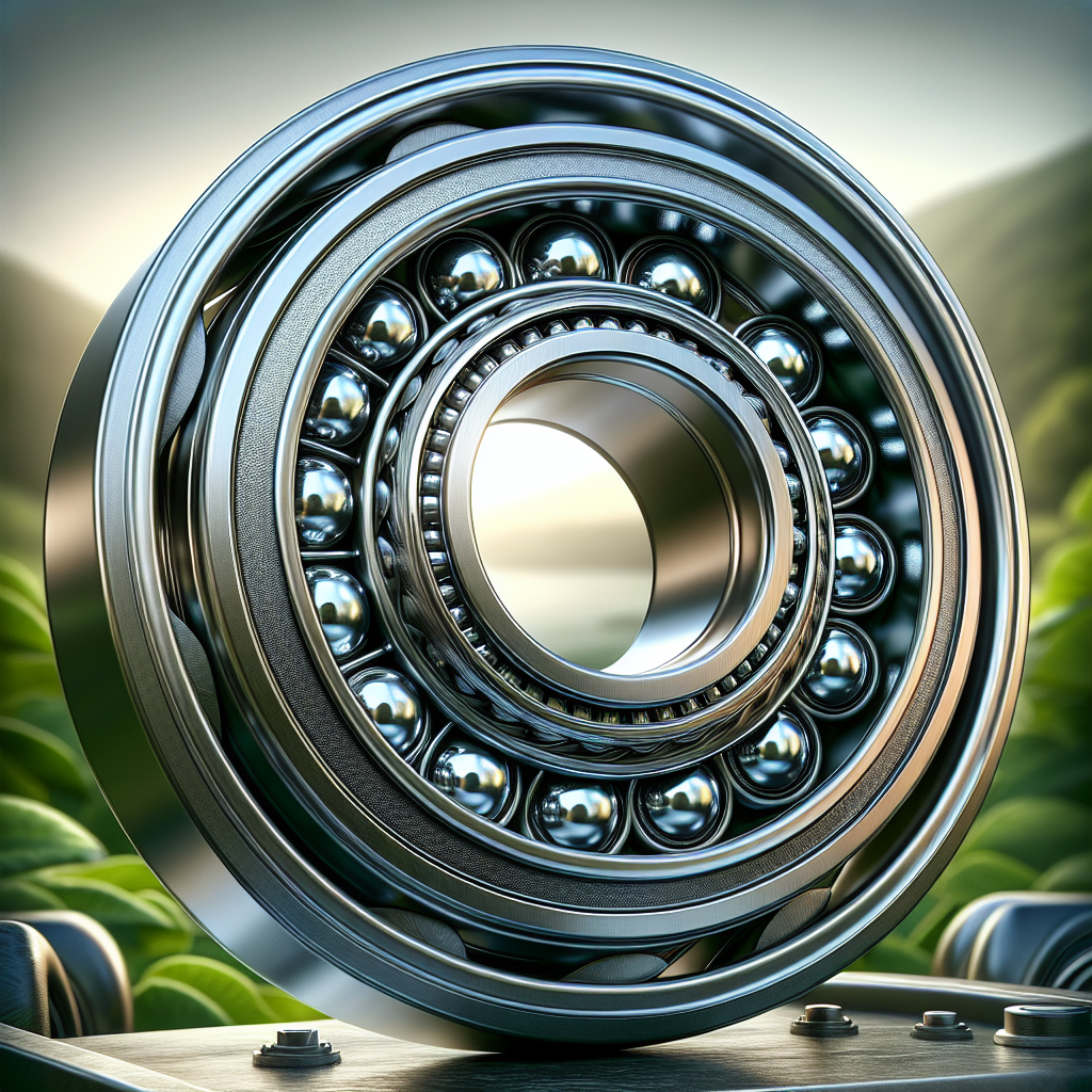 A close-up of a trailer wheel bearing highlighting its metallic components.