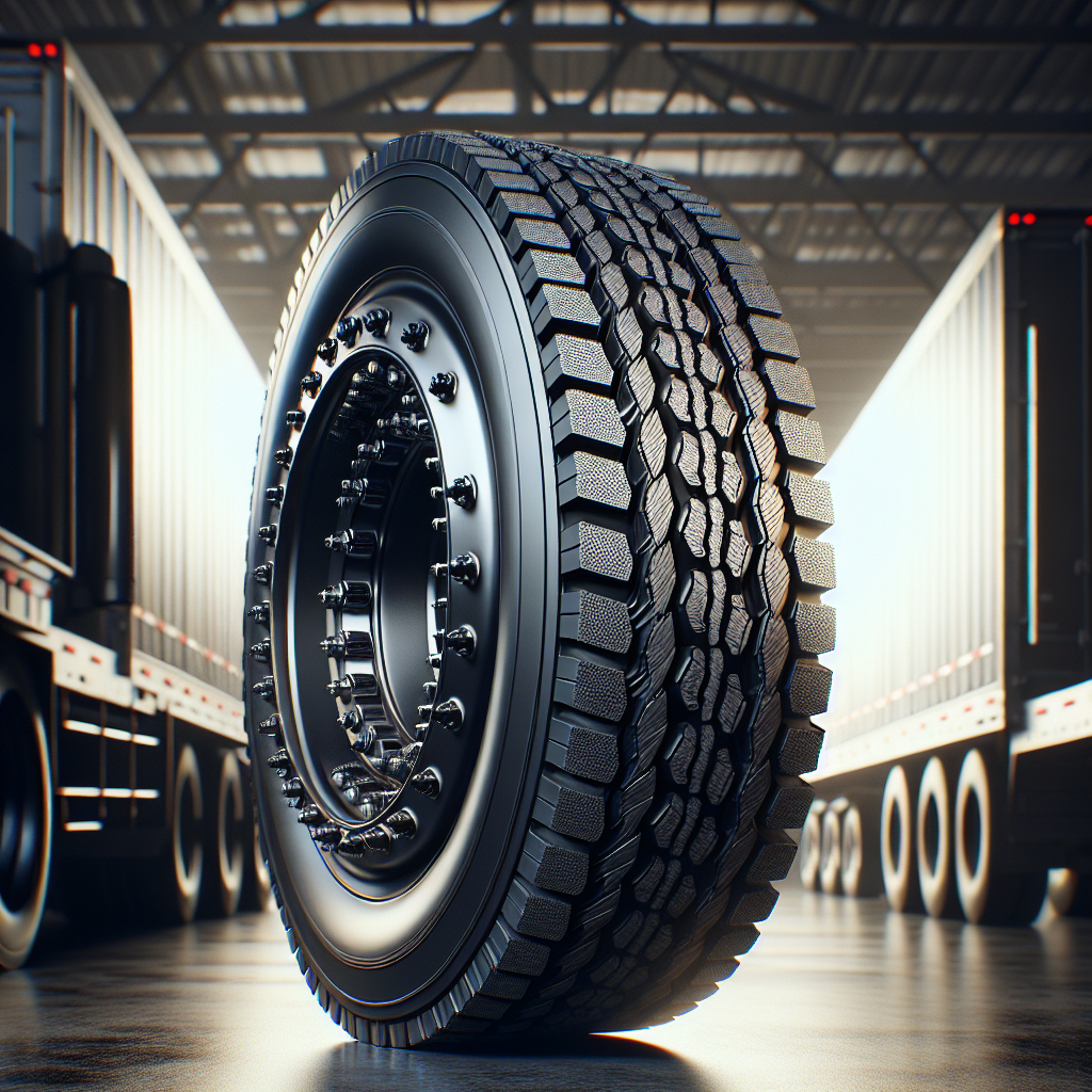 A close-up of a high-quality trailer tire.