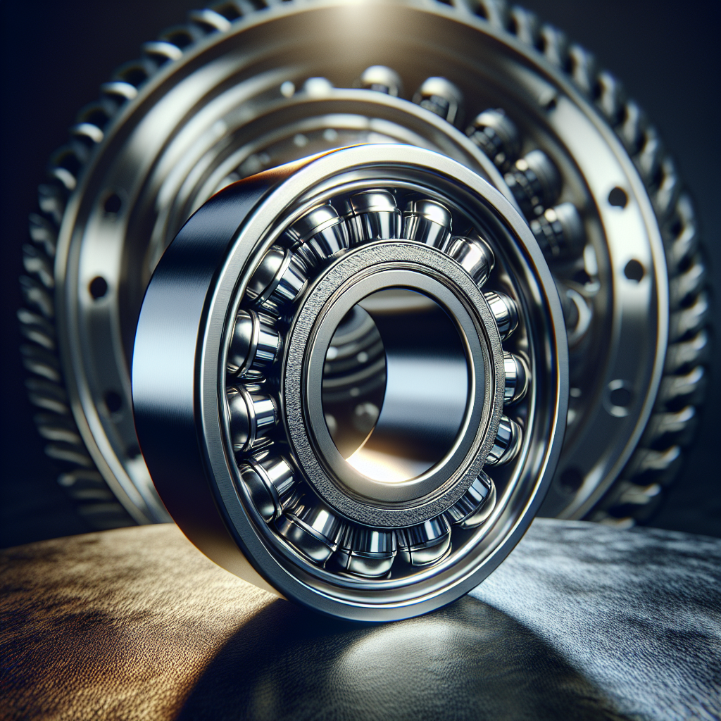 Close-up of a trailer wheel bearing, highlighting its metal details.