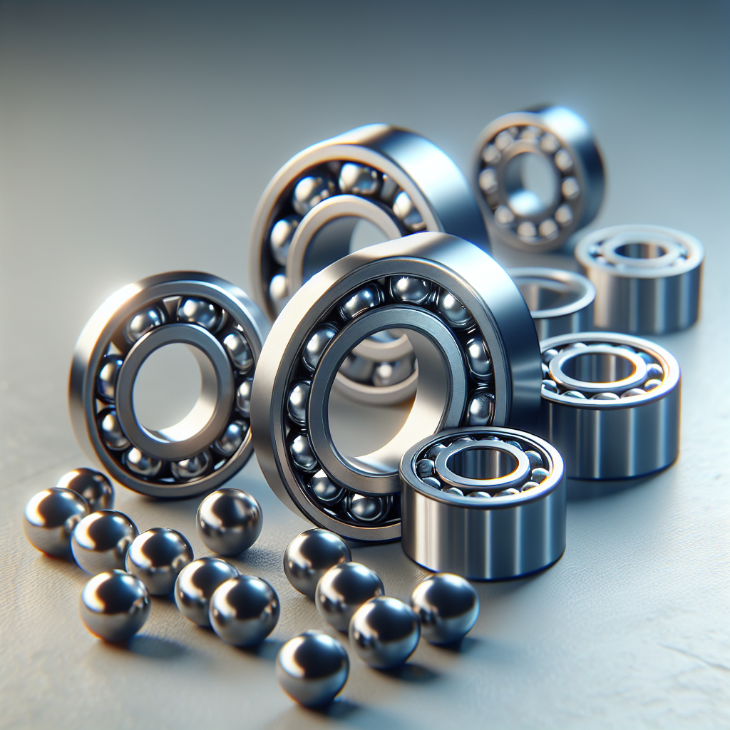 A close-up view of trailer wheel bearings, including both ball and roller types.