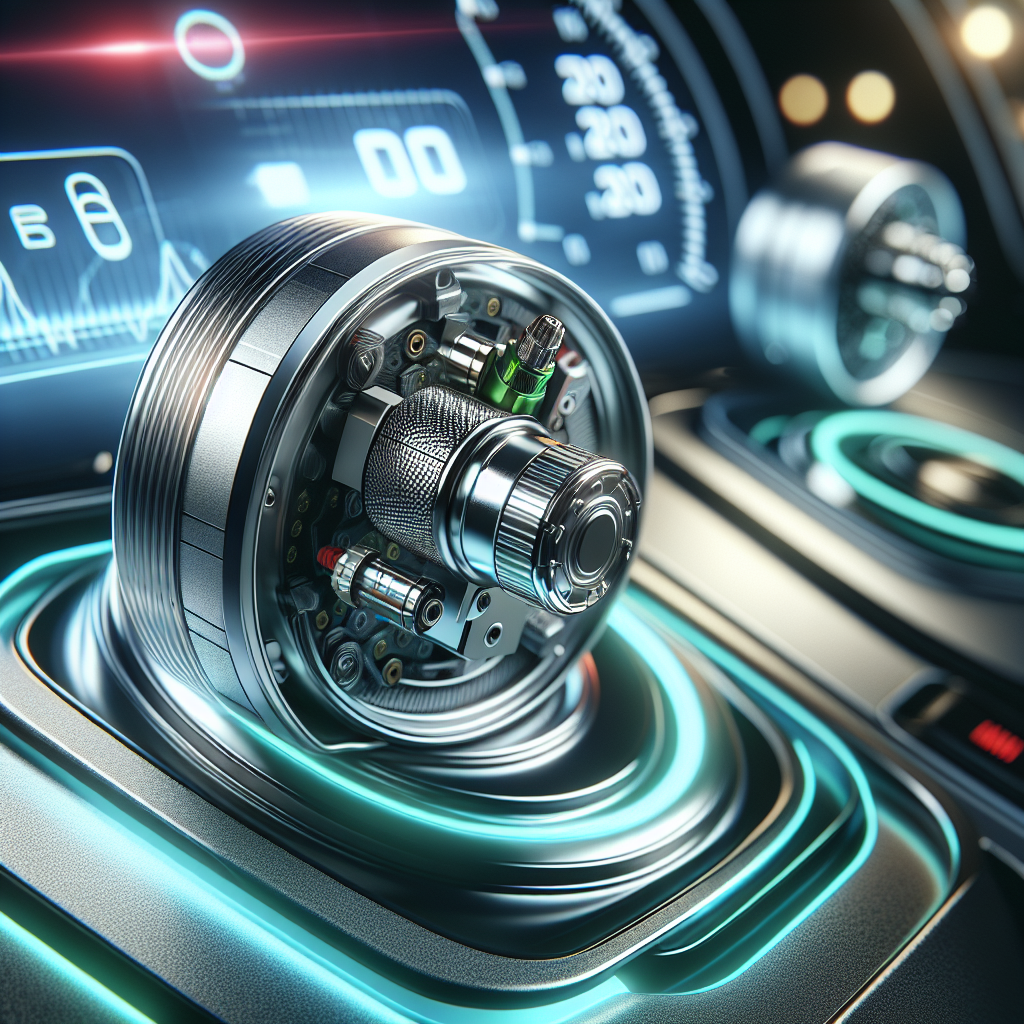 A tire pressure sensor system on a modern car dashboard.