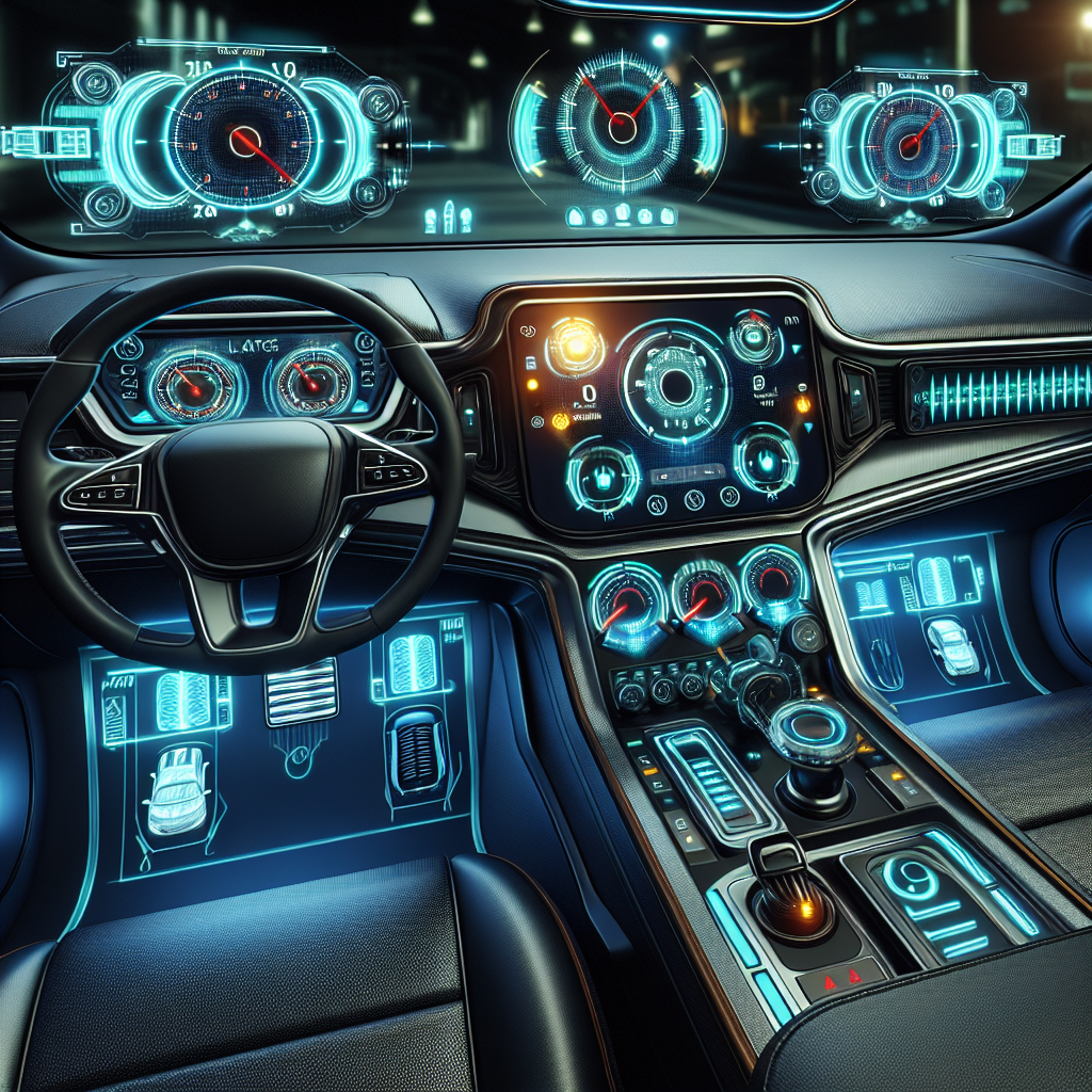 An illustration of a tire pressure monitoring system on a car dashboard.