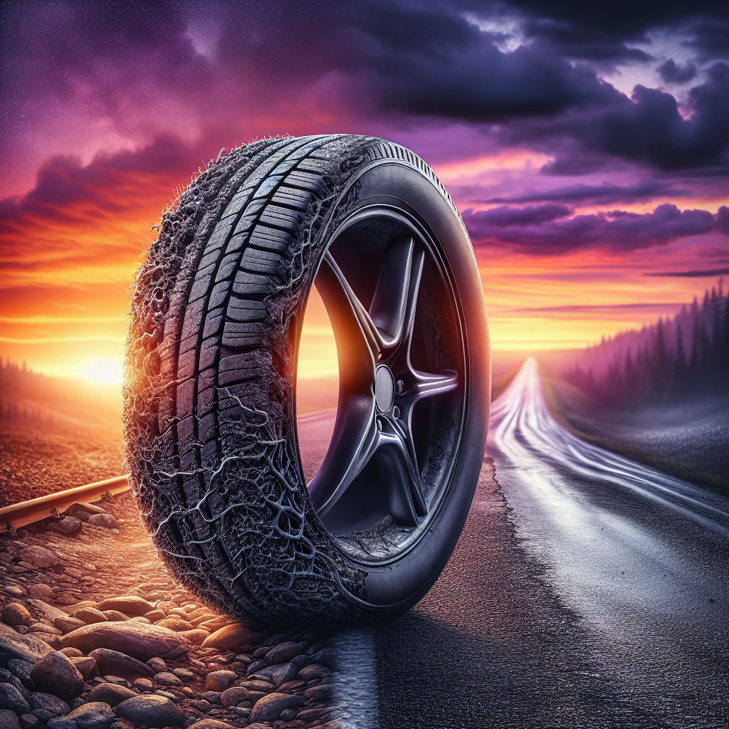 Visual representation of different tire conditions and terrains affecting tire lifespan.