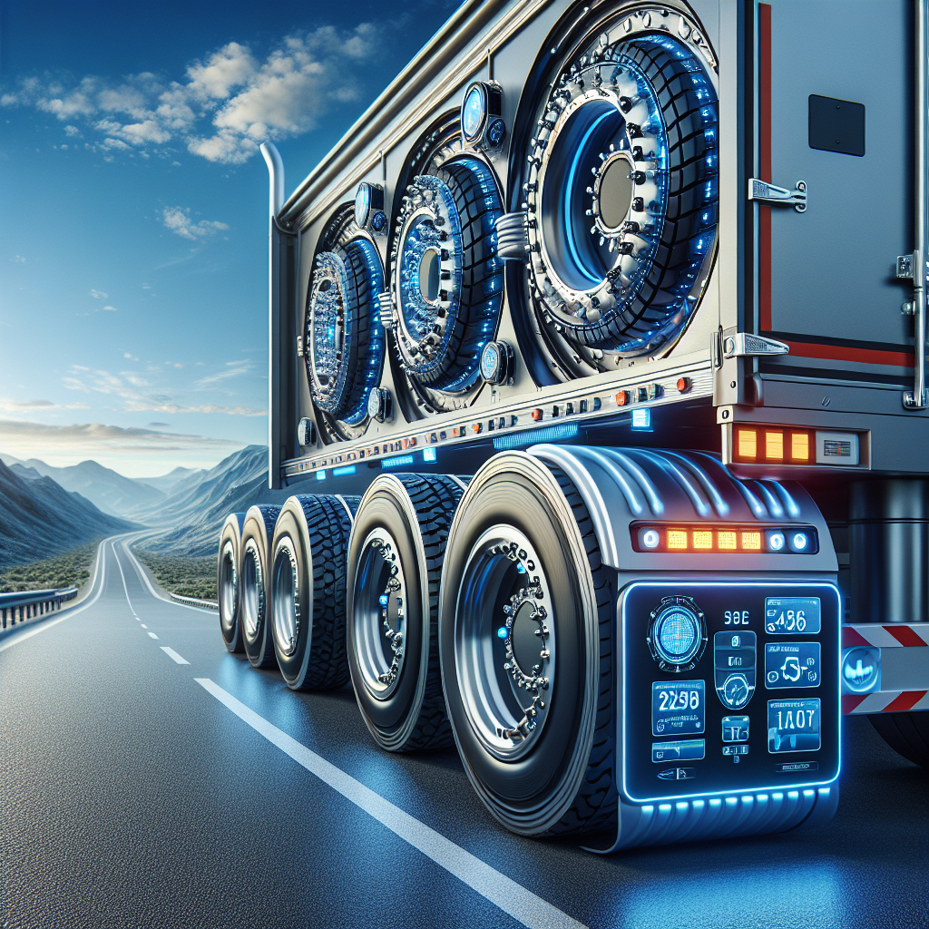 An advanced tire mobility system on a trailer parked on a highway.