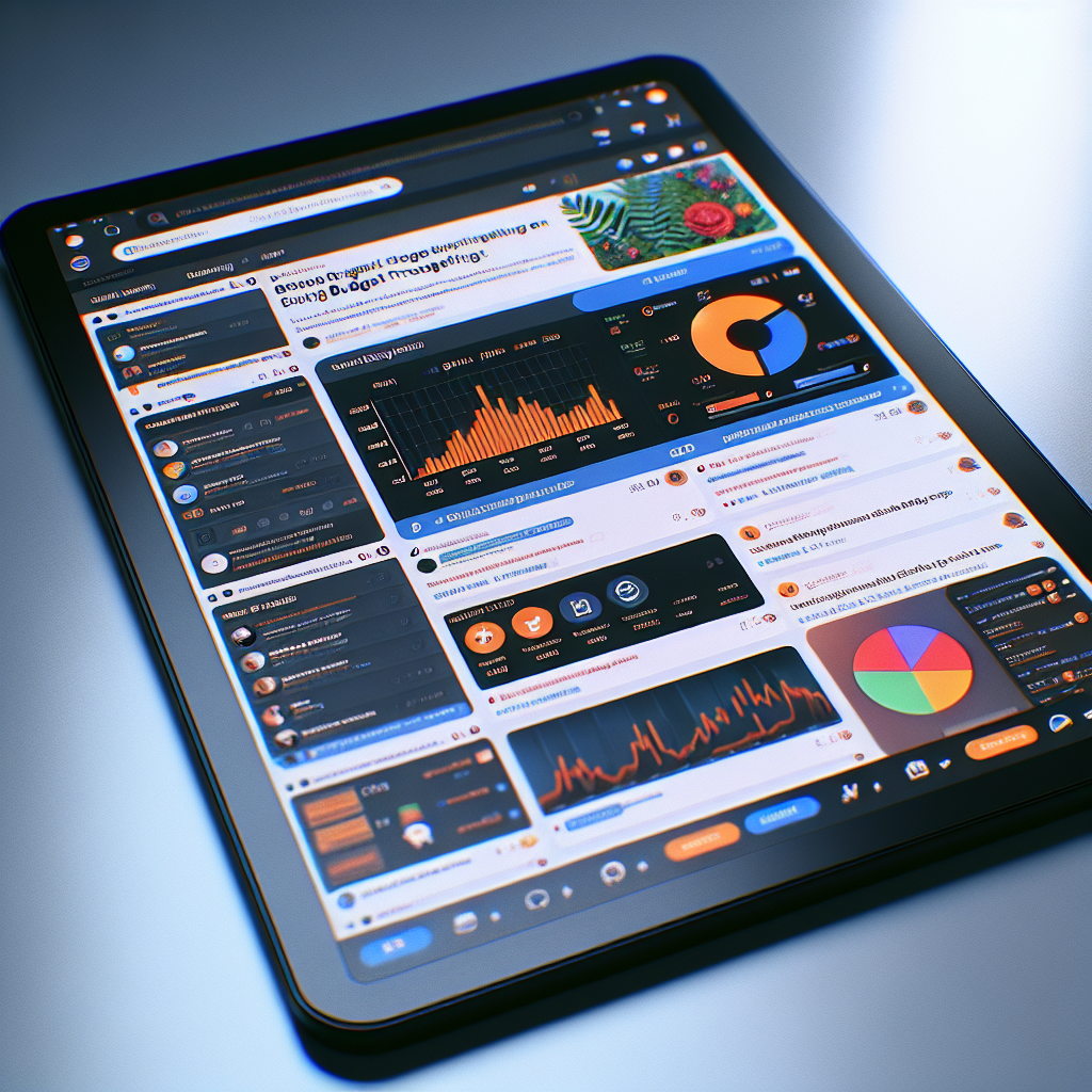 Digital tablet displaying Reddit interface for budget tracking discussions.