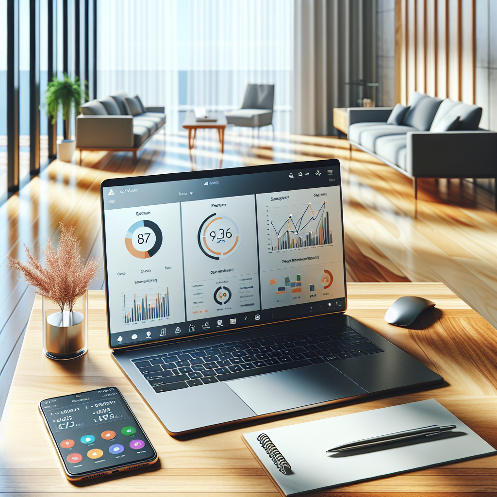 A modern workspace with a laptop showing YNAB budget planner and a smartphone with the YNAB mobile app.