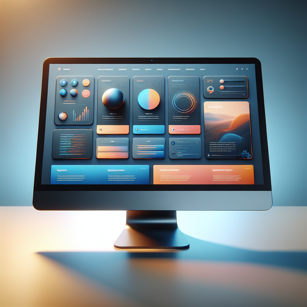 Modern and sleek professional website interface displayed on a desktop computer, symbolizing high-quality web design services.