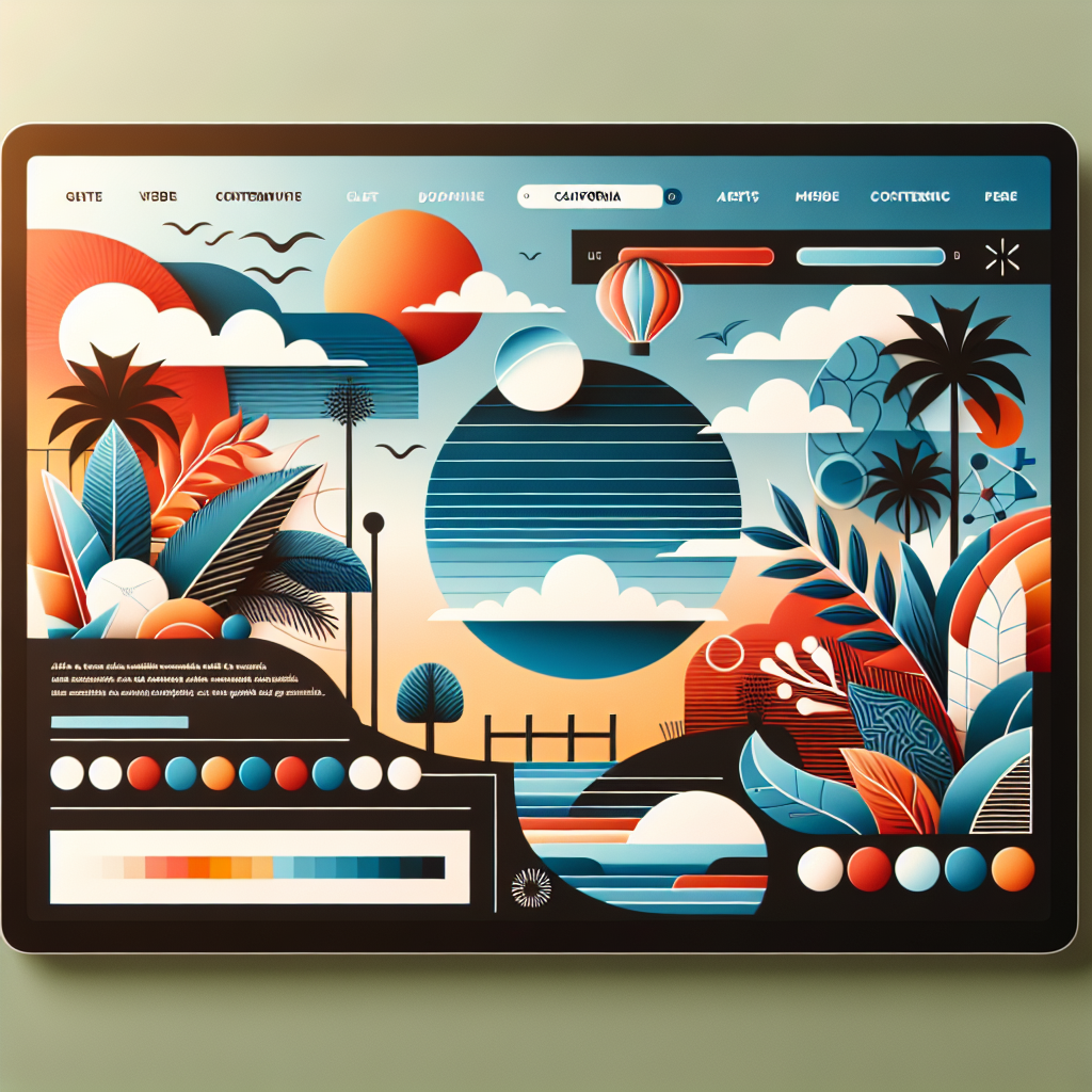 An image reflecting modern California web design trends.