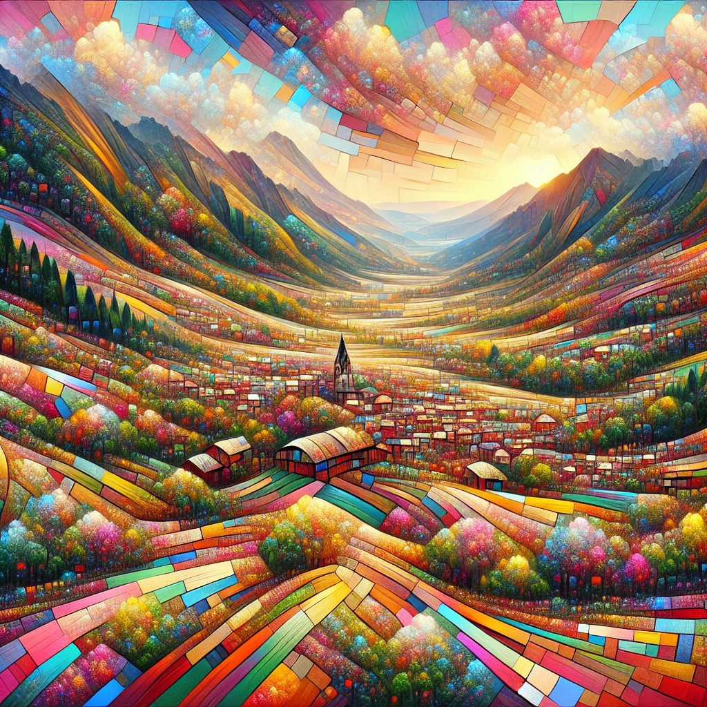 A detailed and vibrant realistic digital landscape inspired by the image from the provided URL.