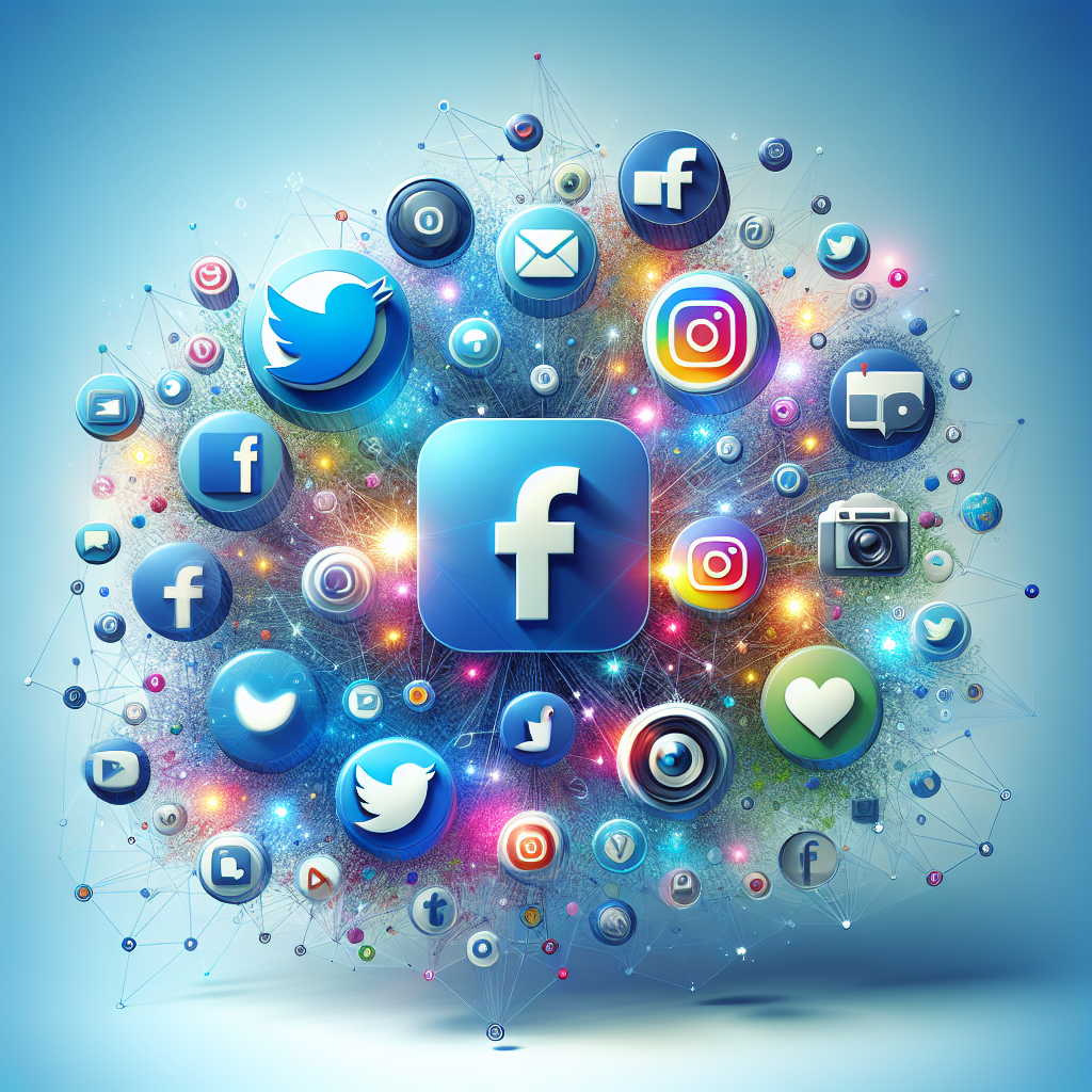 Various social media icons interconnected by digital lines, illustrating effective social media management.