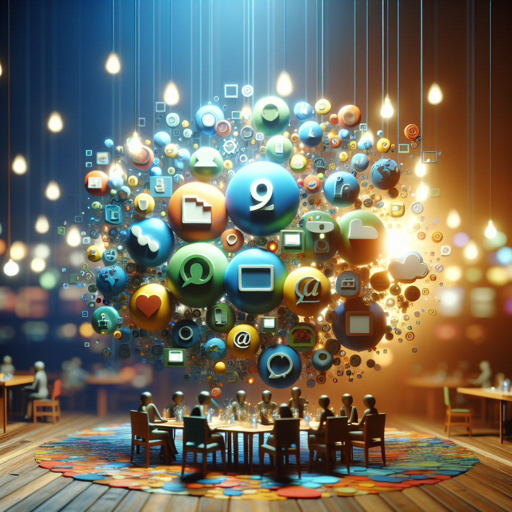 A vibrant representation of social media icons symbolizing social media management.