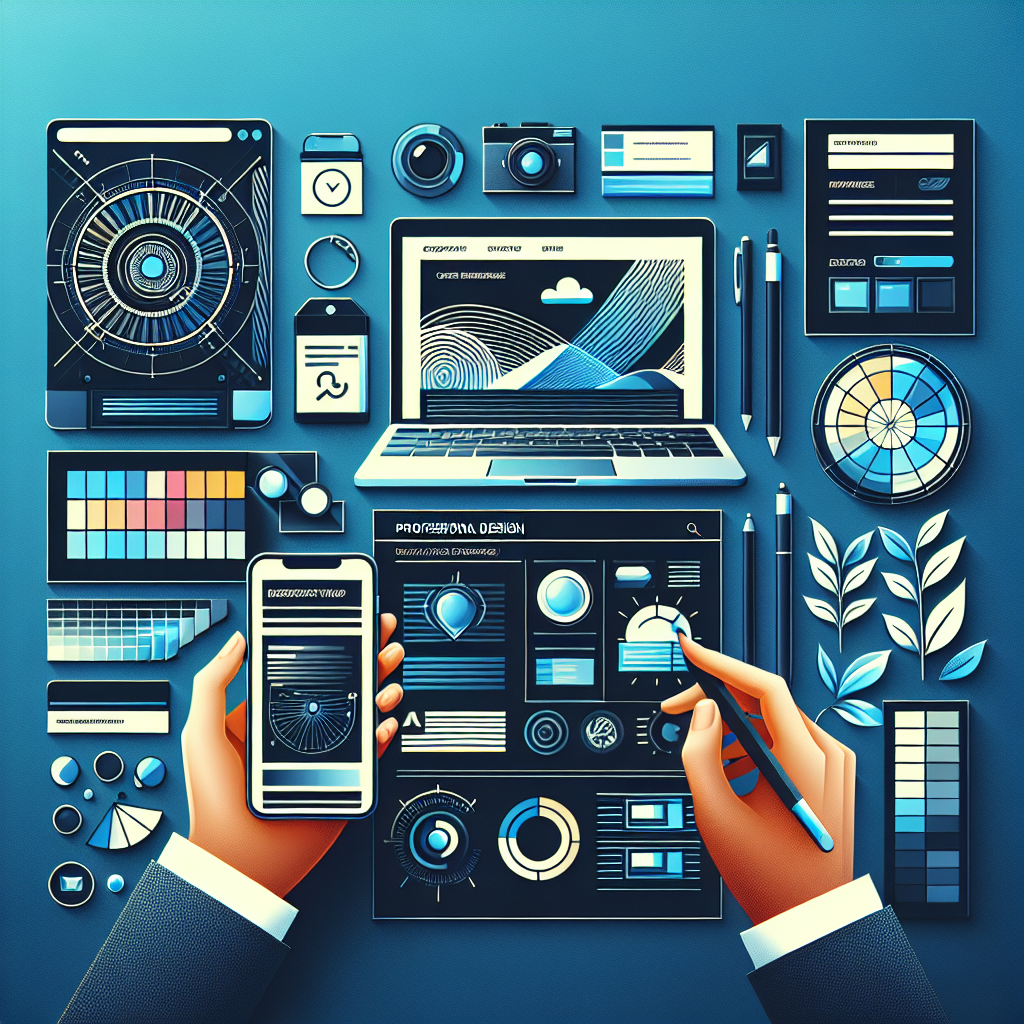 Artistic representation of a professional web design concept.