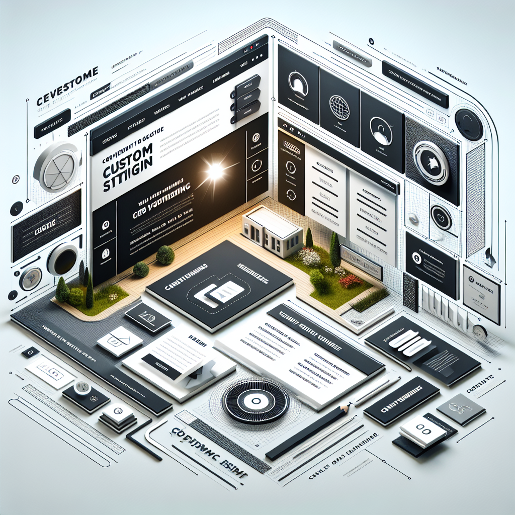 Realistic modern custom website design depiction.