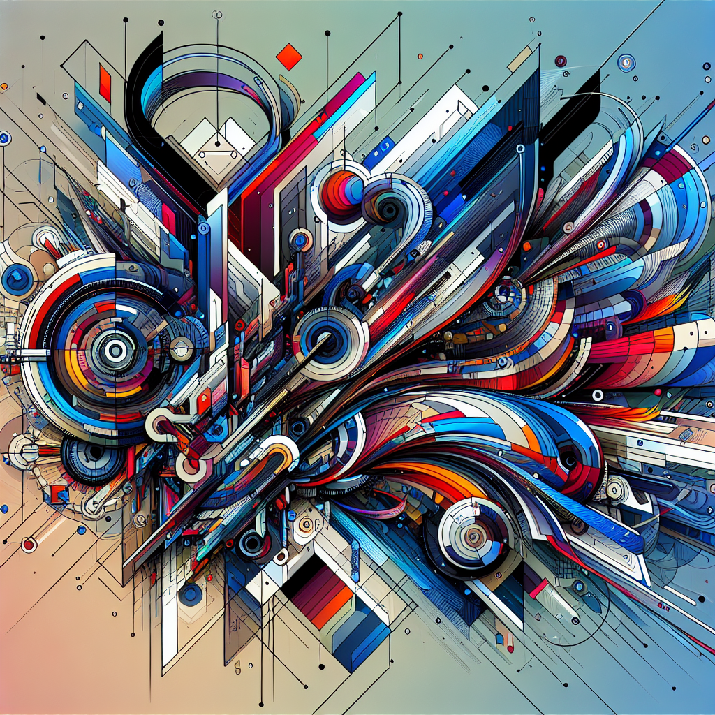 A highly realistic depiction of innovative graphic design with intricate details and vibrant colors.